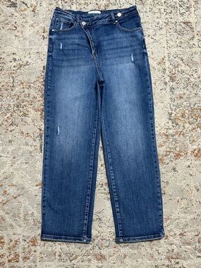 RISEN high rise tapered crossover jeans size 15/32